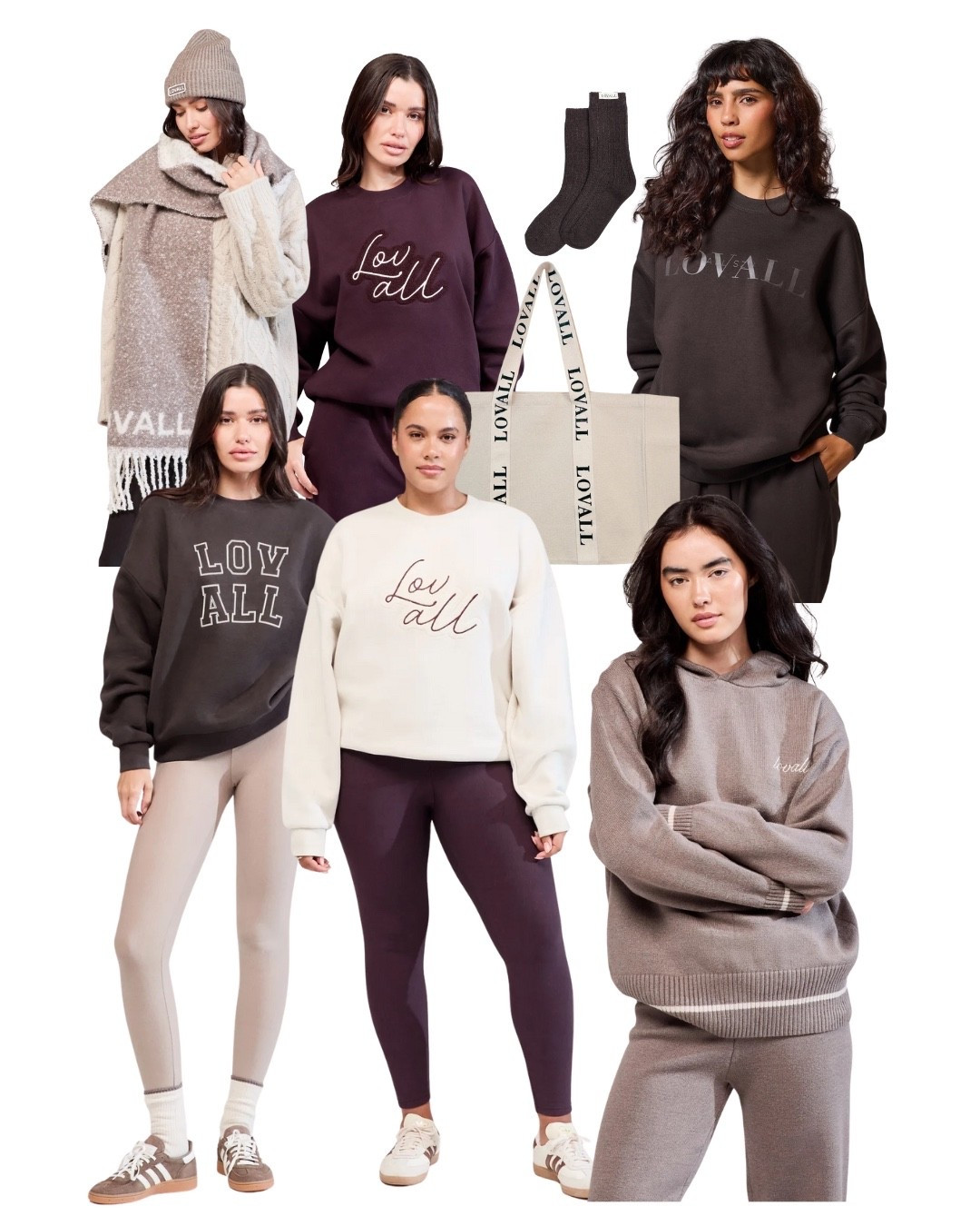 Loungewear leggings activewear athleisure brown sweatshirt burgundy sweatshirt 

#LTKwinter #LTKeurope #LTKuk