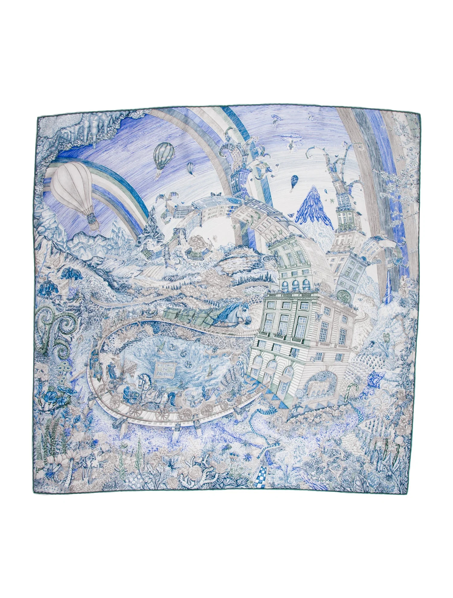 Les Folies du Faubourg Silk Scarf w/ Tags | The RealReal