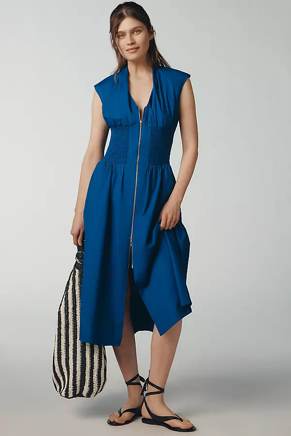 The Tommie Zip-Front Midi Dress | Anthropologie (US)