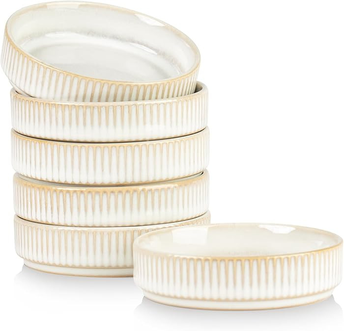 famiware Star Soy Sauce Dish Ceramic Dipping Bowls Set of 6, 4 oz Individual Dip Sauce Cups/Bowls... | Amazon (US)