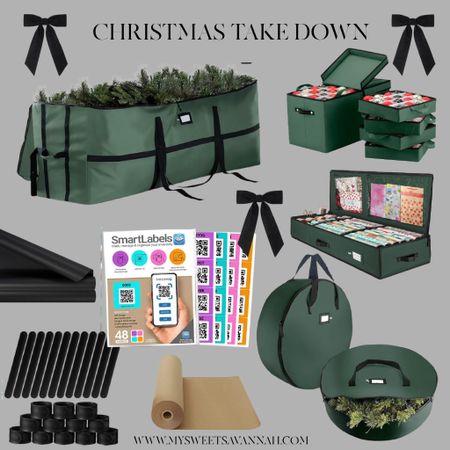 The great Christmas takedown! 
Get your QR labels, your storage boxes, bins, and bags, because it’s time to get organized! 
Now is a good time to stock up on wrapping paper, bows, and ribbon as well! I’ve got ornament boxes, Christmas tree bags, wreath holders/bags, and wrapping essentials organizer to make your life easier this year and for years to come! 
Don’t forget slap bracelets to hold your wrapping paper in place! 

#LTKfindsunder50 #LTKHoliday #LTKhome