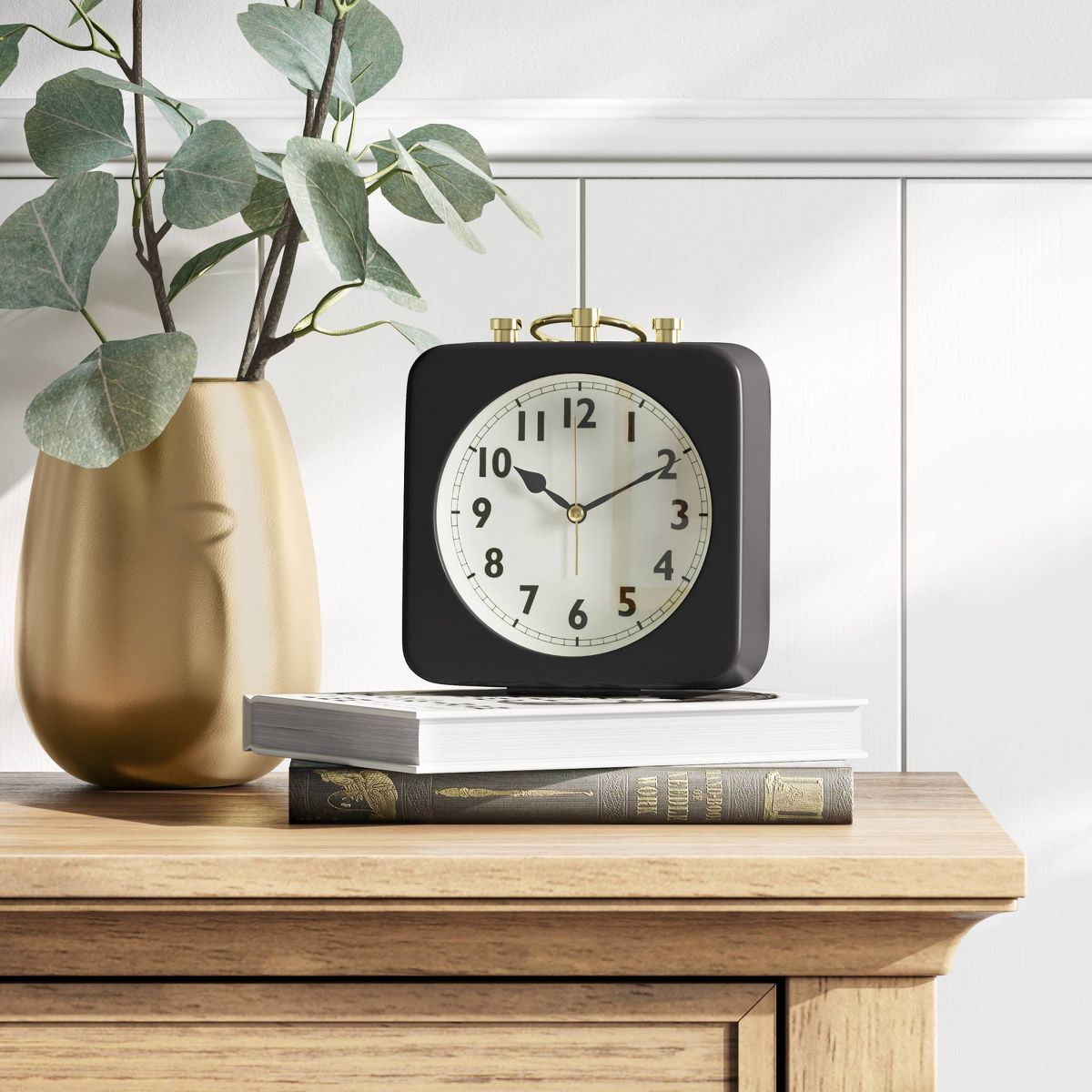 5" Square Alarm Clock Black - Threshold™ | Target