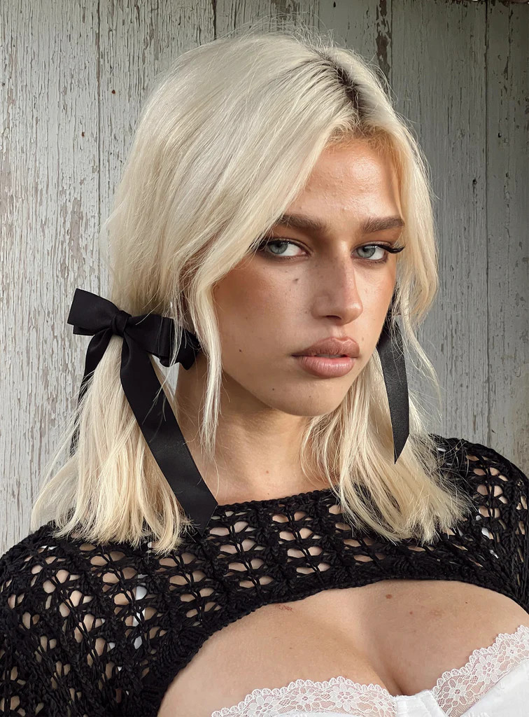Kinski Hair Bow Pack Black | Princess Polly US