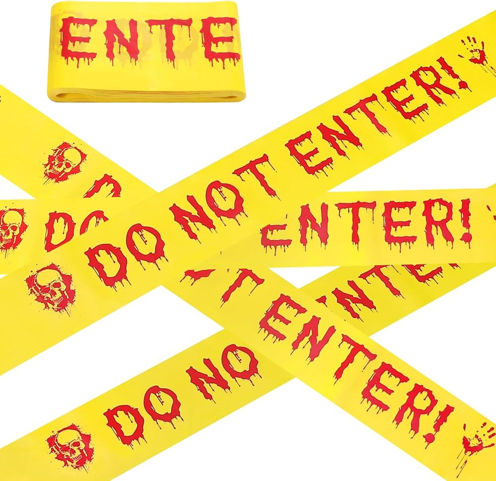 Halloween Decorations Caution Tape 3Inch x 82Feet Do Not Enter Scary Warning Tape for Crime Scene... | Amazon (US)