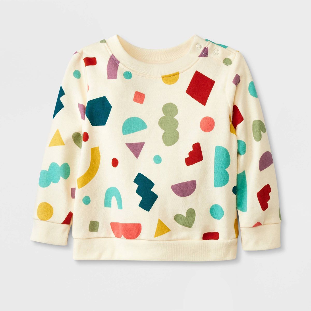 Baby Shapes French Terry Sweatshirt - Cat & Jack™ Ivory | Target