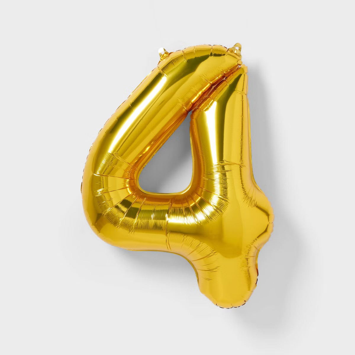 34" Number 4 Foil Balloon - Spritz™: Light Gold, Birthday Party Decor, Solid Pattern, All Ages | Target