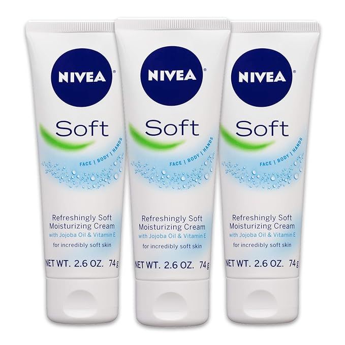 NIVEA Soft, Refreshingly Soft Moisturizing Cream, Body Cream, Face Cream, and Hand Cream, 3 Pack ... | Amazon (US)