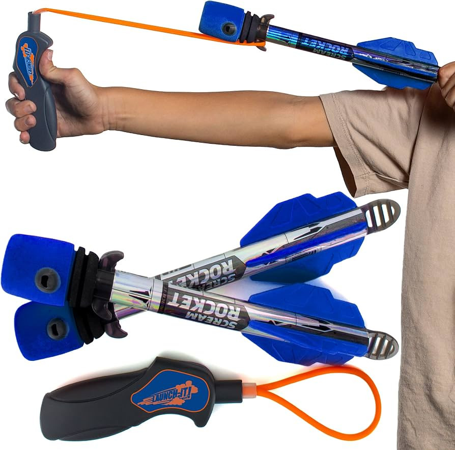 Toy Rocket Launcher for Kids: Best Outdoor Toys Slingshot Rockets Launchers Air Foam Rockets Game... | Amazon (US)
