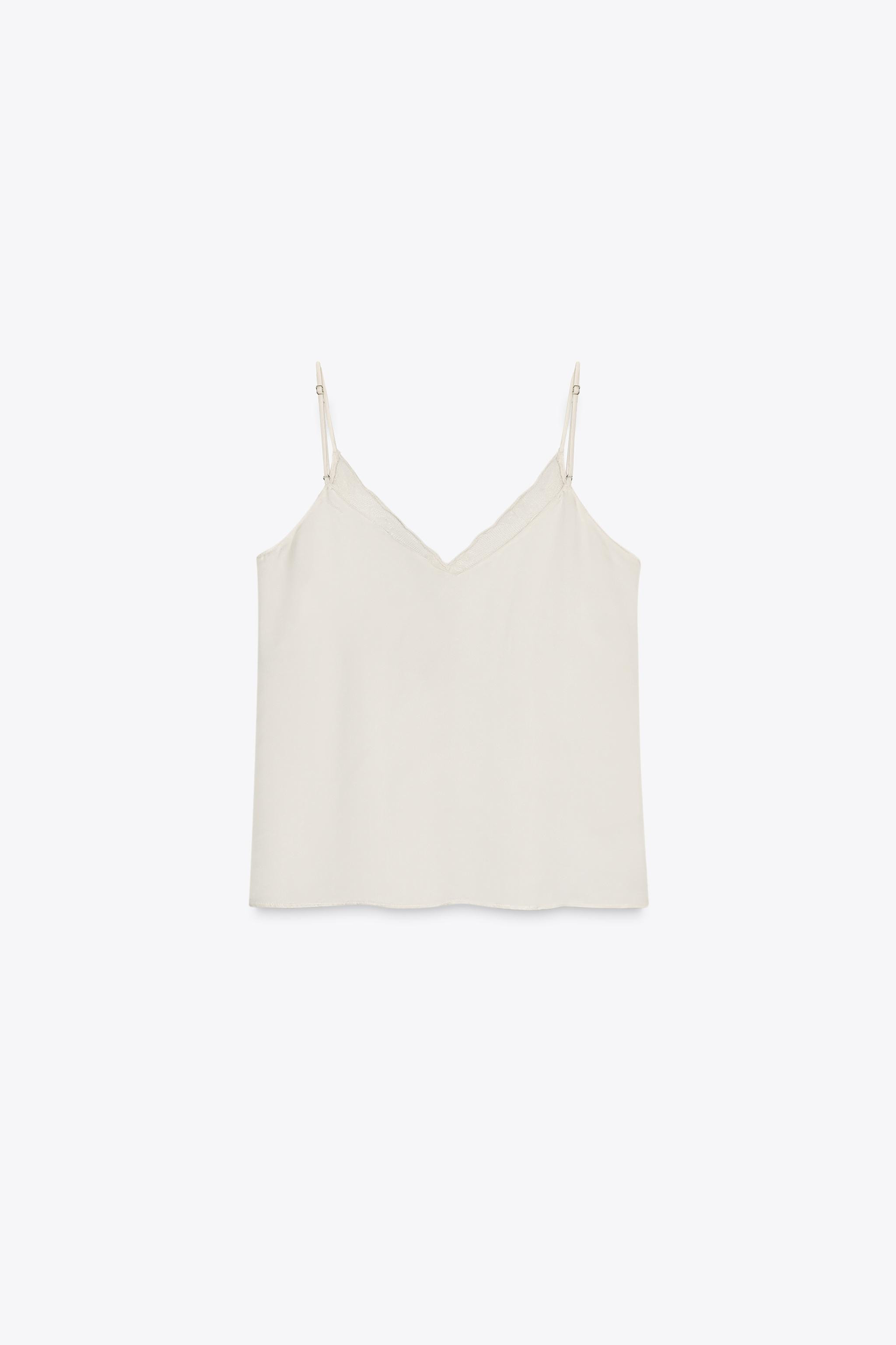 ZW COLLECTION LACE CAMISOLE TOP | Zara UK