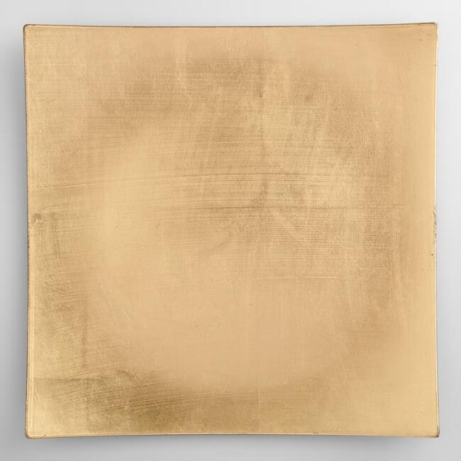 Gold Square-Rimmed Chargers, Set of 4 | World Market