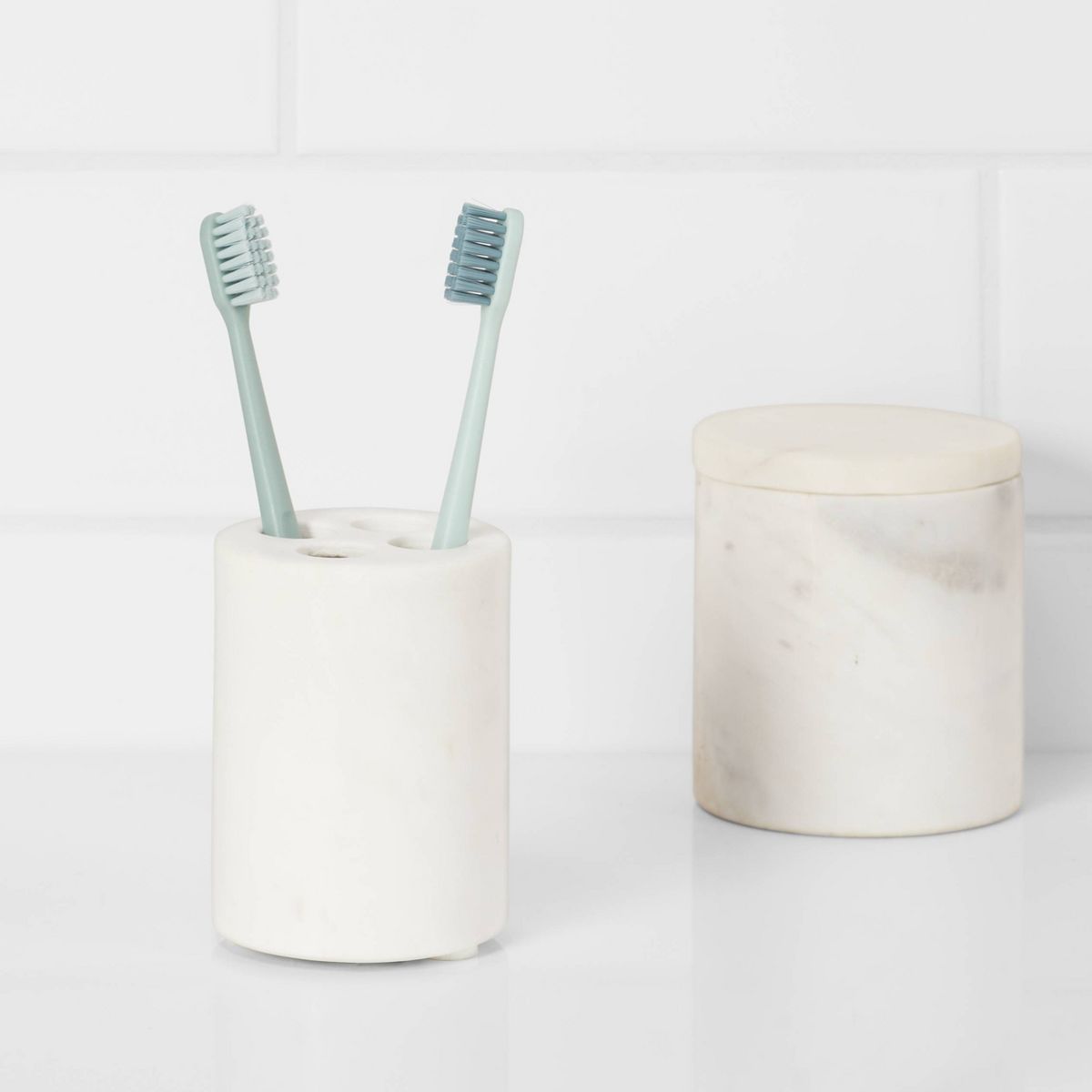 Marble Toothbrush Holder White - Threshold™ | Target