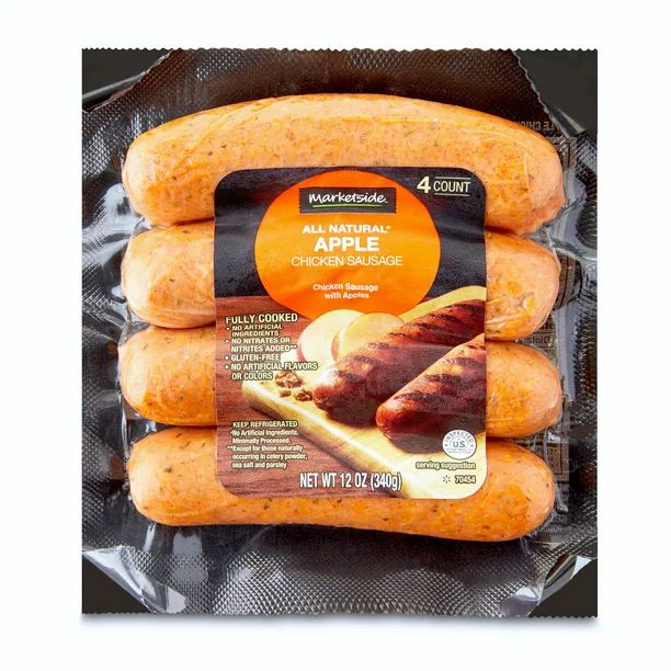 Marketside Apple Chicken Sausage 4link, 12oz - Walmart.com | Walmart (US)