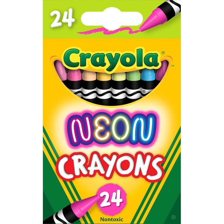 Crayola Neon Crayons, Assorted Colors, Beginner Child, 24 Pieces | Walmart (US)