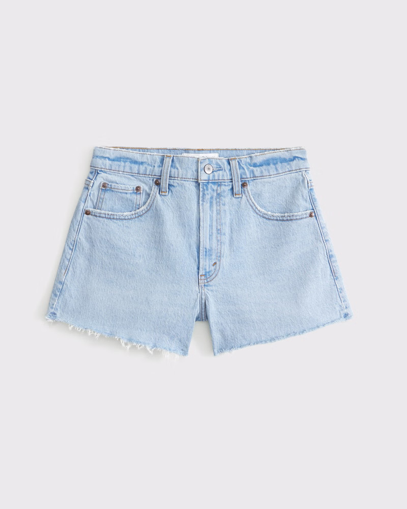 Abercrombie & Fitch Women's High Rise 90s Cutoff Short in Light - Size 30 | Abercrombie & Fitch (US)