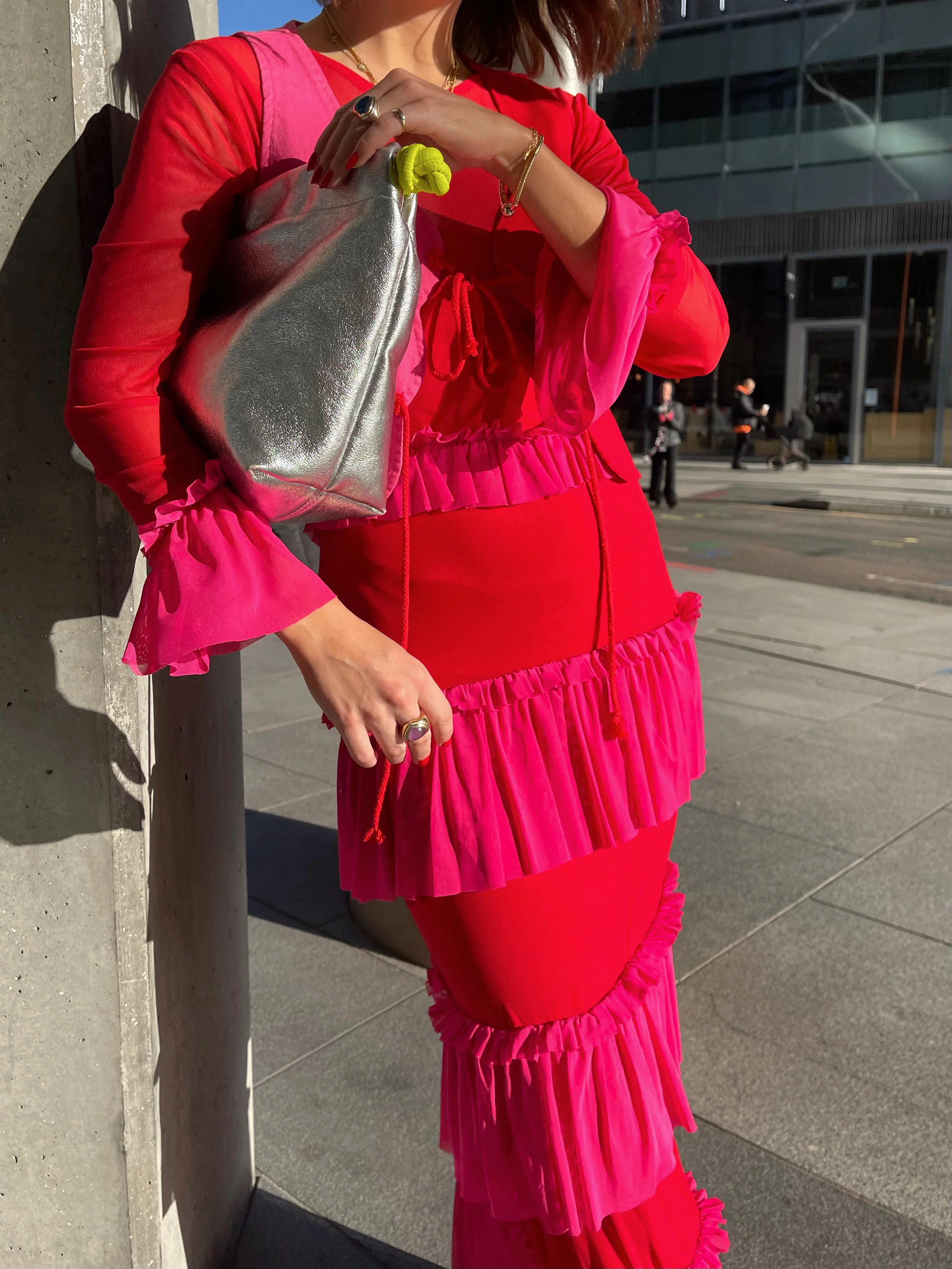 Red Kaitlyn Mesh Dress | Never Fully Dressed US