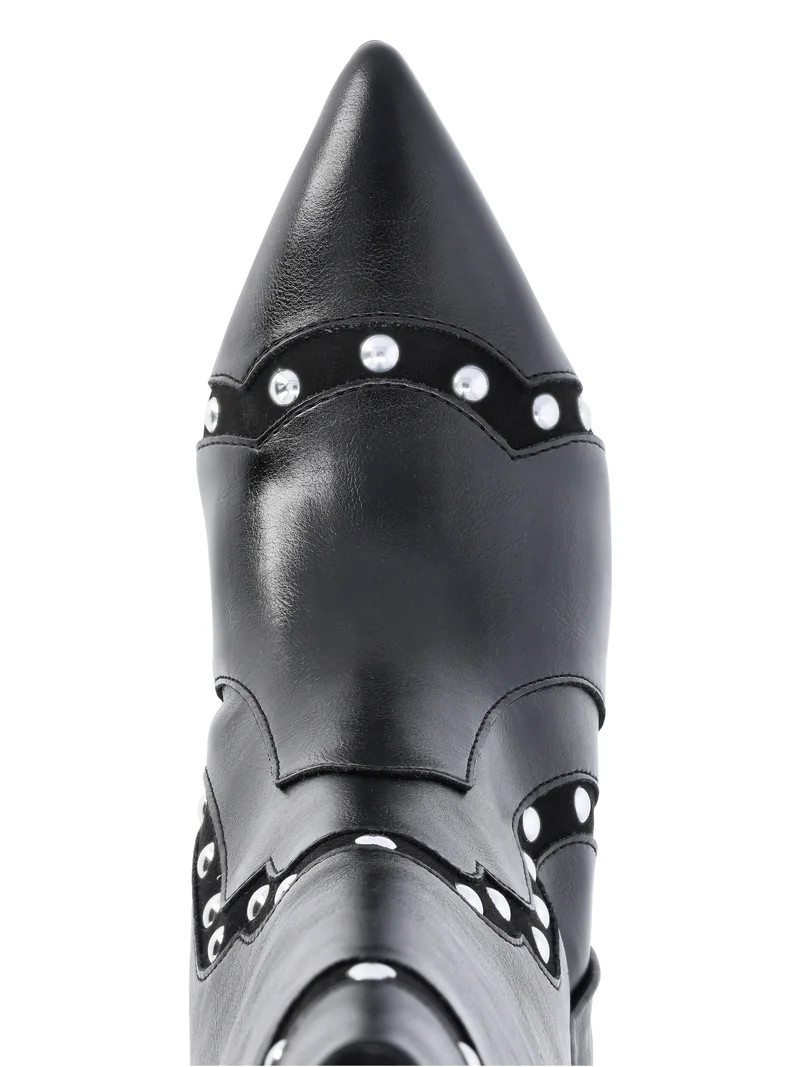 Madden NYC Women's Studded Heeled Western Boots | Walmart (US)