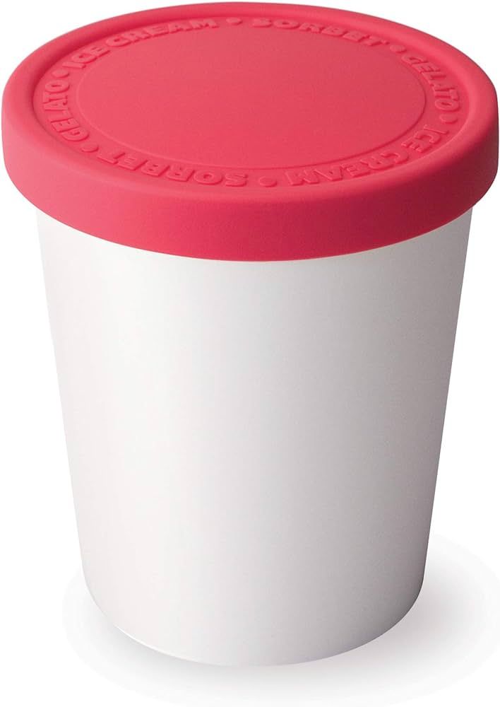 Tovolo Sweet Treat Ice Cream Tub (Raspberry) - 1 Quart Reusable Plastic & Silicone Container for ... | Amazon (US)