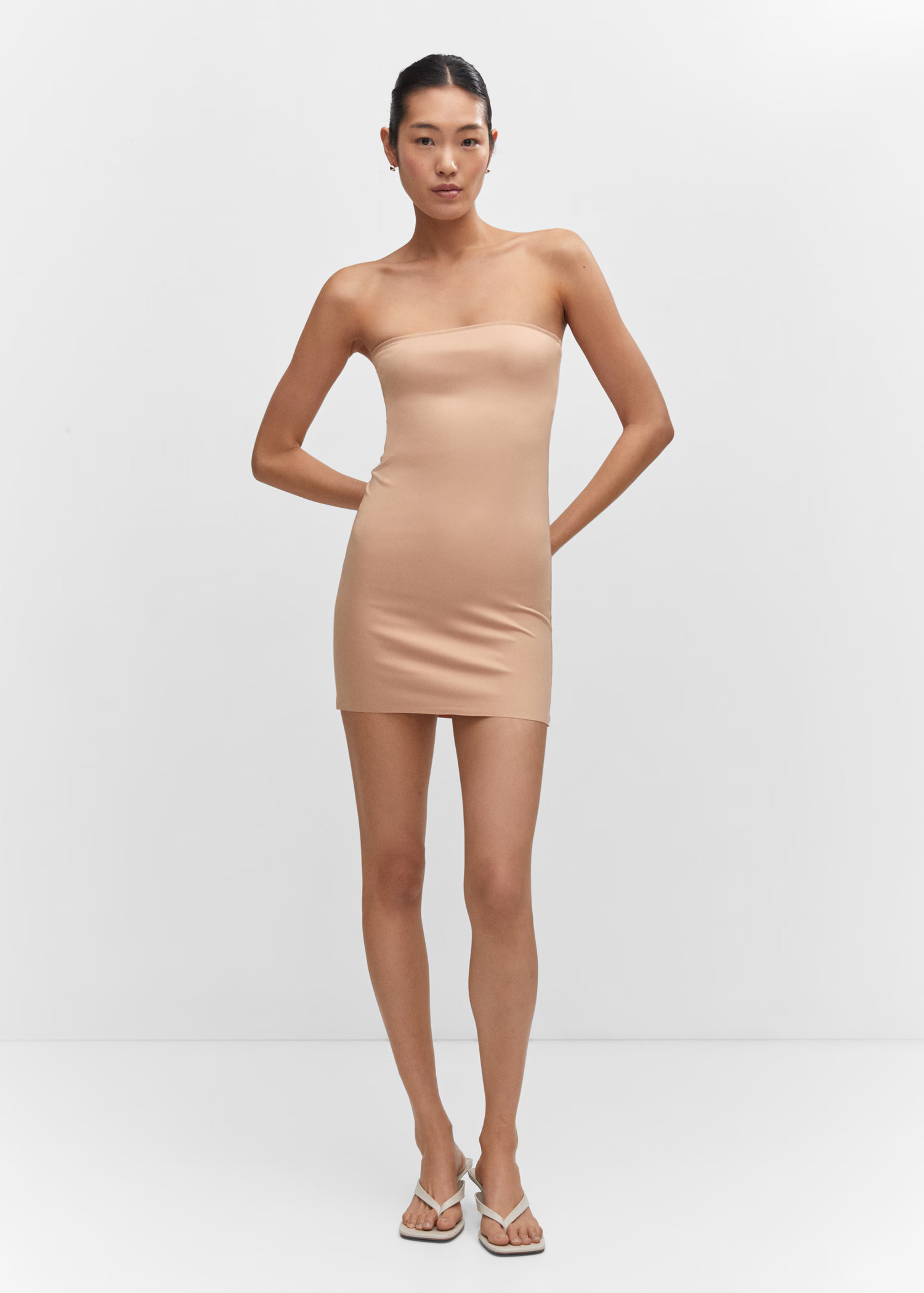 Seamless strapless dress - Woman | MANGO United Kingdom | MANGO (UK)