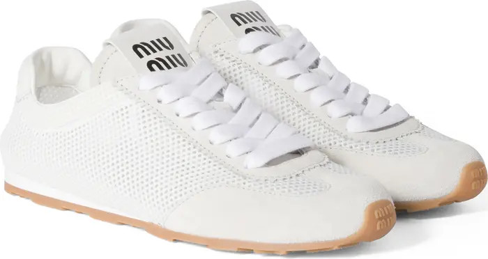 Miu Miu Plume Mesh Low Top Sneaker (Women) | Nordstrom | Nordstrom