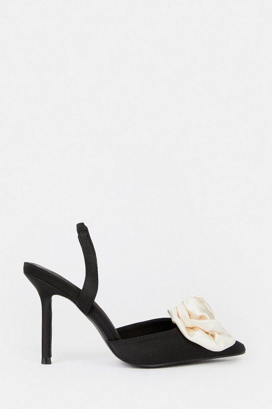 Flower Detail Court Slingback Heel | Karen Millen US