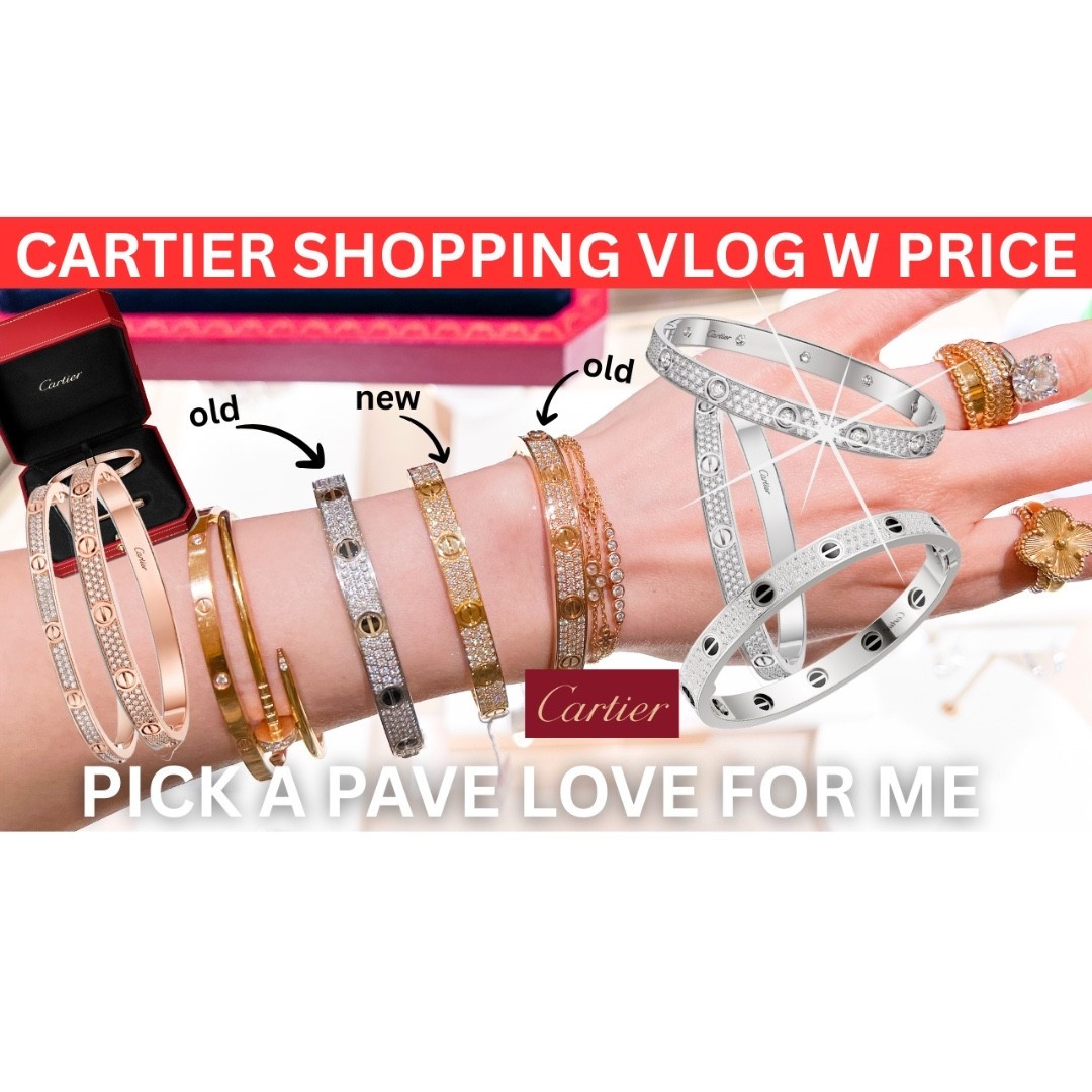 New Cartier shopping vlog https://youtu.be/AkQeE75EuFo ask you to help me to pick up pave love is up on my channel now! Which one is your fav? 

#LTKOver40 #LTKWedding #LTKvlog