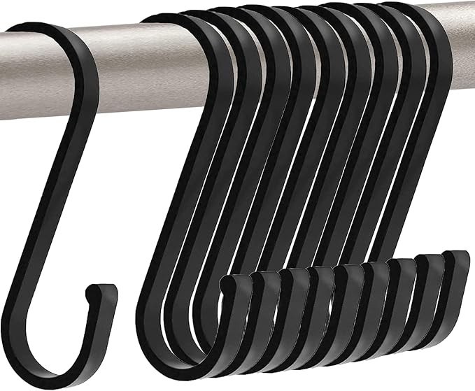 GAViA S Hooks, S Shaped Hooks, Matte Black S Hooks Heavy Duty for Hanging Pots and Pans, Plants, ... | Amazon (US)