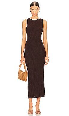 FAITHFULL THE BRAND Artemi Knit Dress in Coffee & Beige from Revolve.com | Revolve Clothing (Global)