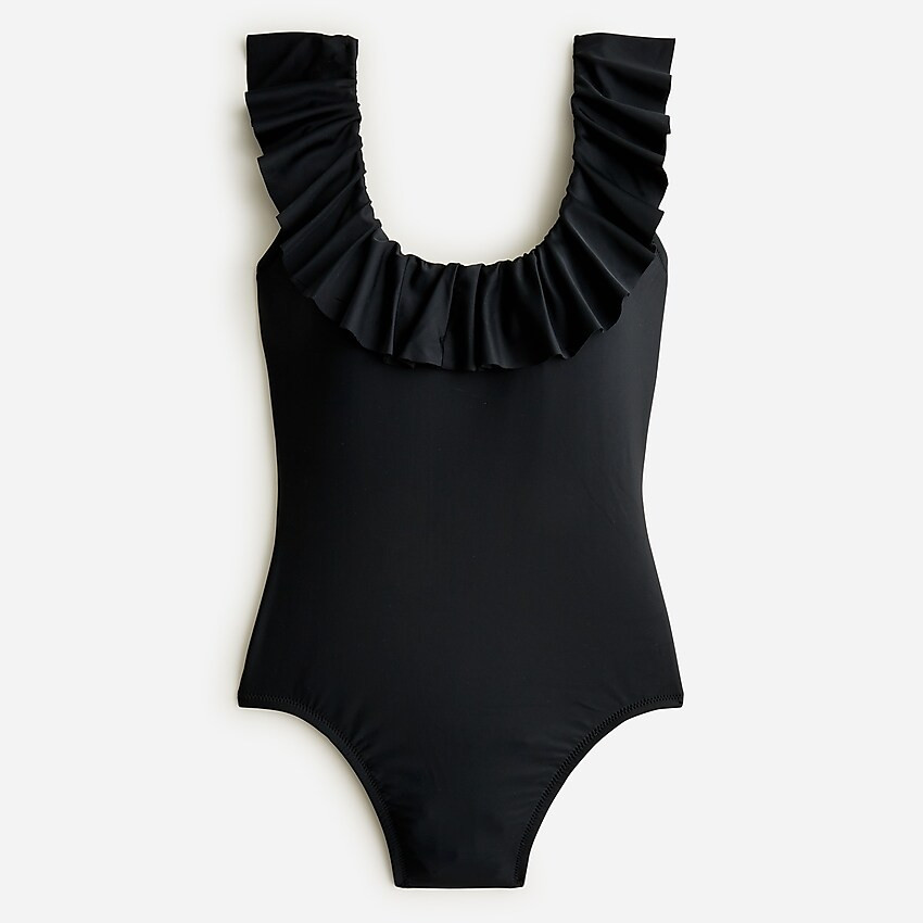 Ruffle scoopback one-piece | J. Crew US
