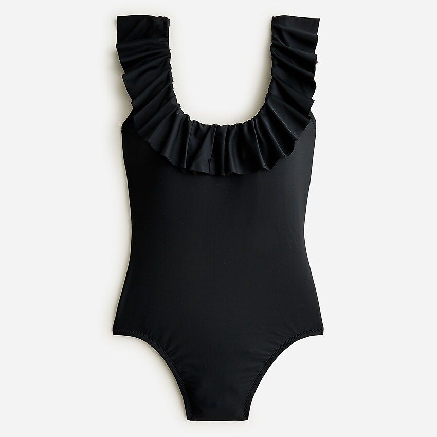 Ruffle scoopback one-piece | J.Crew US