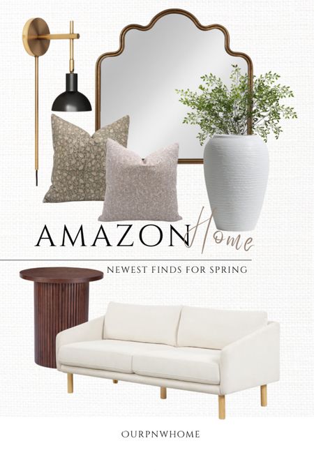 NEW Amazon home finds for spring!

Vintage mirror, moody home, spring home, home decor, spring throw pillows, floral accent pillows, green throw pillows, neutral throw pillows, white vase, greenery stems, faux greenery, modern wall sconces, wood end table, fluted accent table, ribbed side table, white sofa, ivory loveseat, couch, Amazon furniture

#LTKstyletip #LTKhome #LTKSeasonal