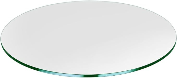 30" Round Glass Table Top - Tempered - 1/4" Thick - Flat Polished Glass by Dulles Glass | Amazon (US)