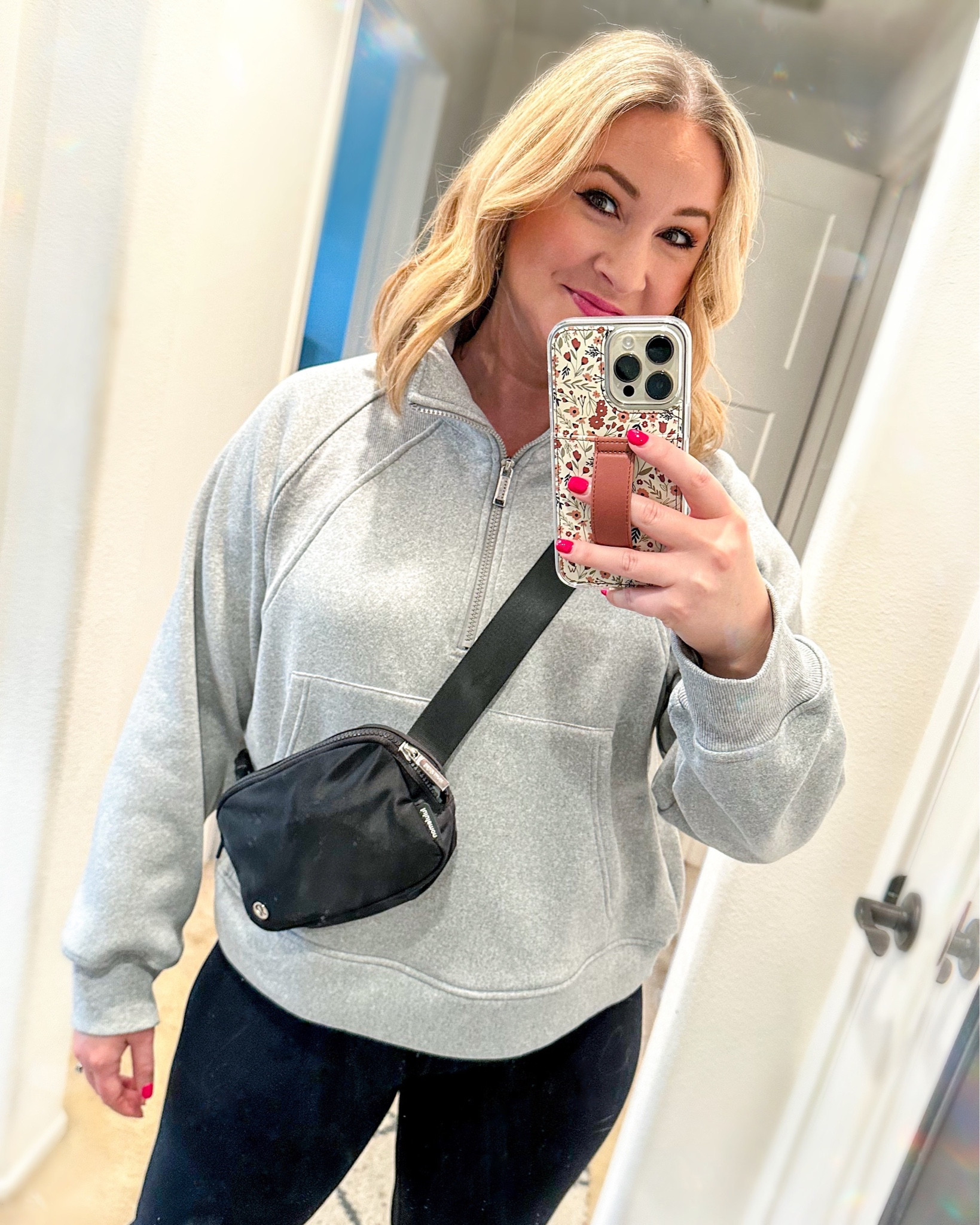 This Lululemon Dupe Scuba Half-Zip jacket is my favorite! 🖤 Paired with an actual Lululemon bag, and my favorite Amazon black leggings.

#LTKfit #LTKunder100 #LTKunder50