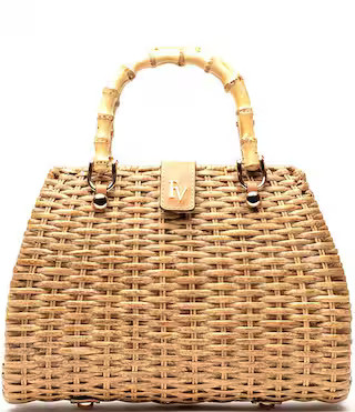 Rooster Wicker Basket Satchel Bag | Dillard's