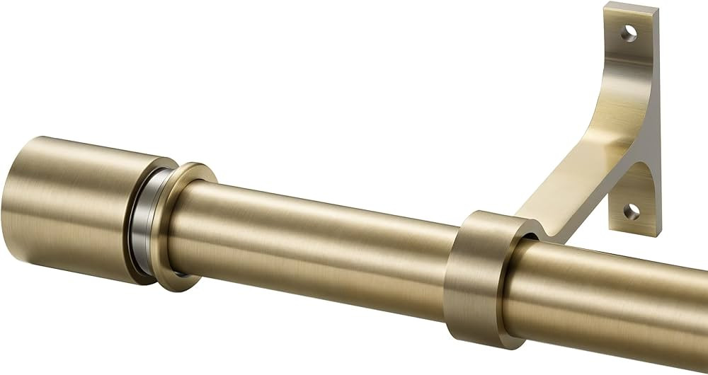 Curtain Rods for Windows 28 to 48 Inches - Aluminium Finials and Brackets - 1 Inch Decorative Win... | Amazon (US)