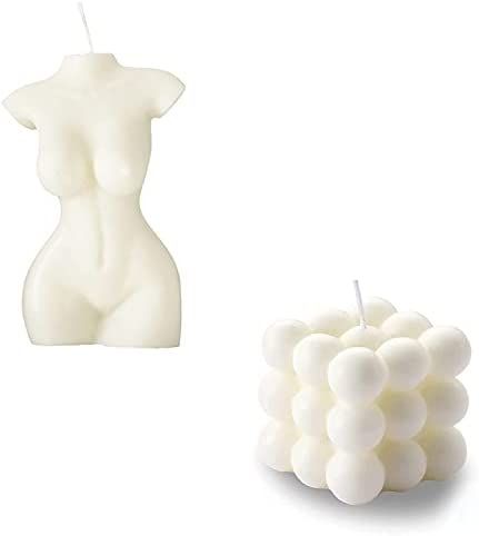 Amazon.com: Bubble Cube + Human Female Body Candle 3D Women Body Candle Body Shape Beautiful Art ... | Amazon (US)