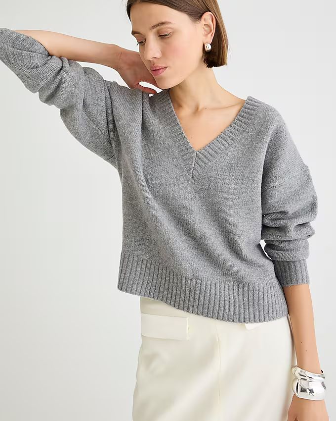 Relaxed V-neck pullover sweater | J.Crew US