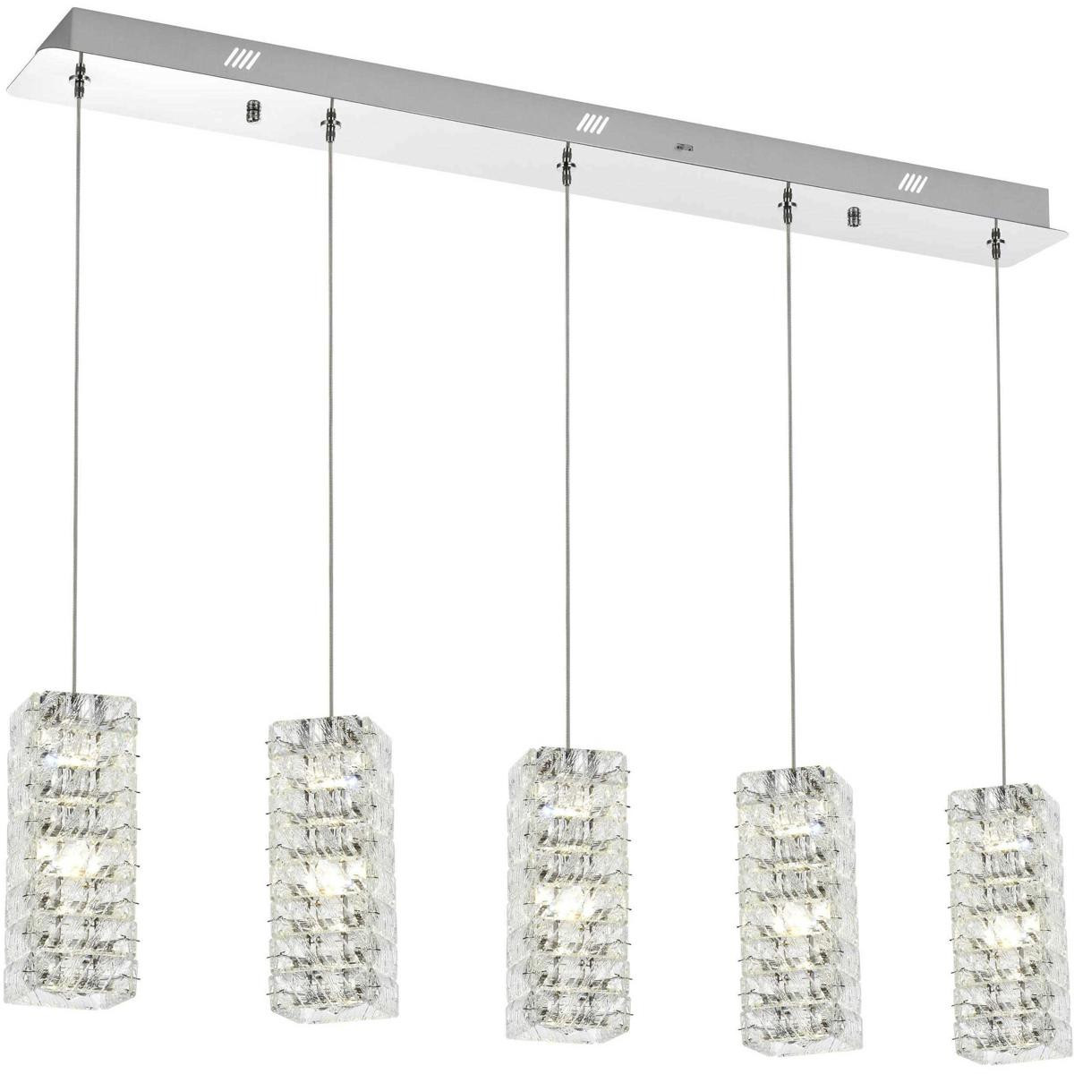Elegant Lighting 3680D5C Aston 5 Light 5 inch Chrome Pendant Ceiling Light | 2844624 | Lowe's