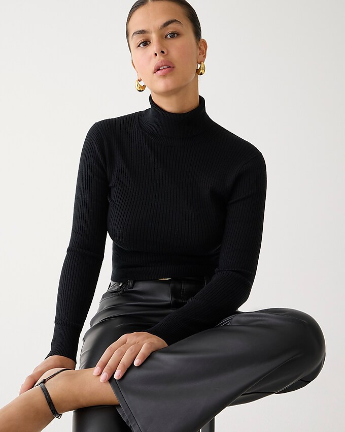 TENCEL™ lyocell-blend ribbed turtleneck sweater | J. Crew US
