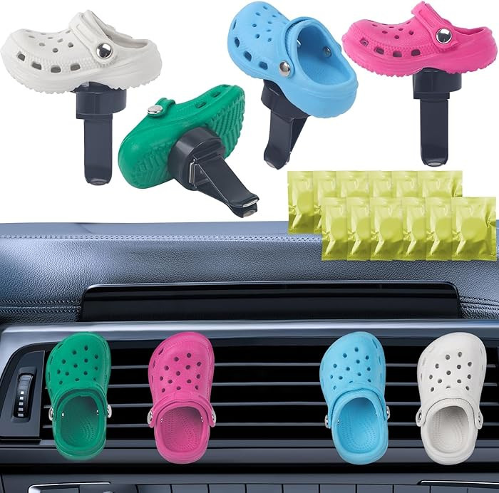 Refillable Shoes Car Air Freshener for Women, 4 PCS Fun Car Air Freshener Vent Clips Accessories ... | Amazon (US)