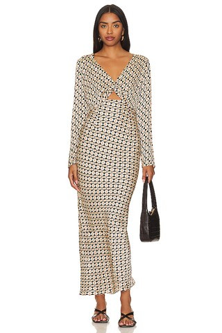 MINKPINK Cece Twist Midi Dress in Geometric from Revolve.com | Revolve Clothing (Global)