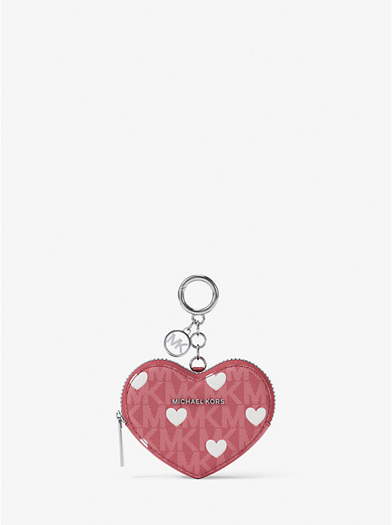 Jet Set Small Printed Signature Logo Heart Coin Pouch | Michael Kors US