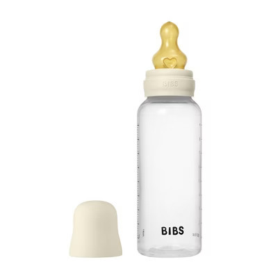 Bibs Baby Plastic Bottle with Latex Nipple - 9oz - Ivory | Target