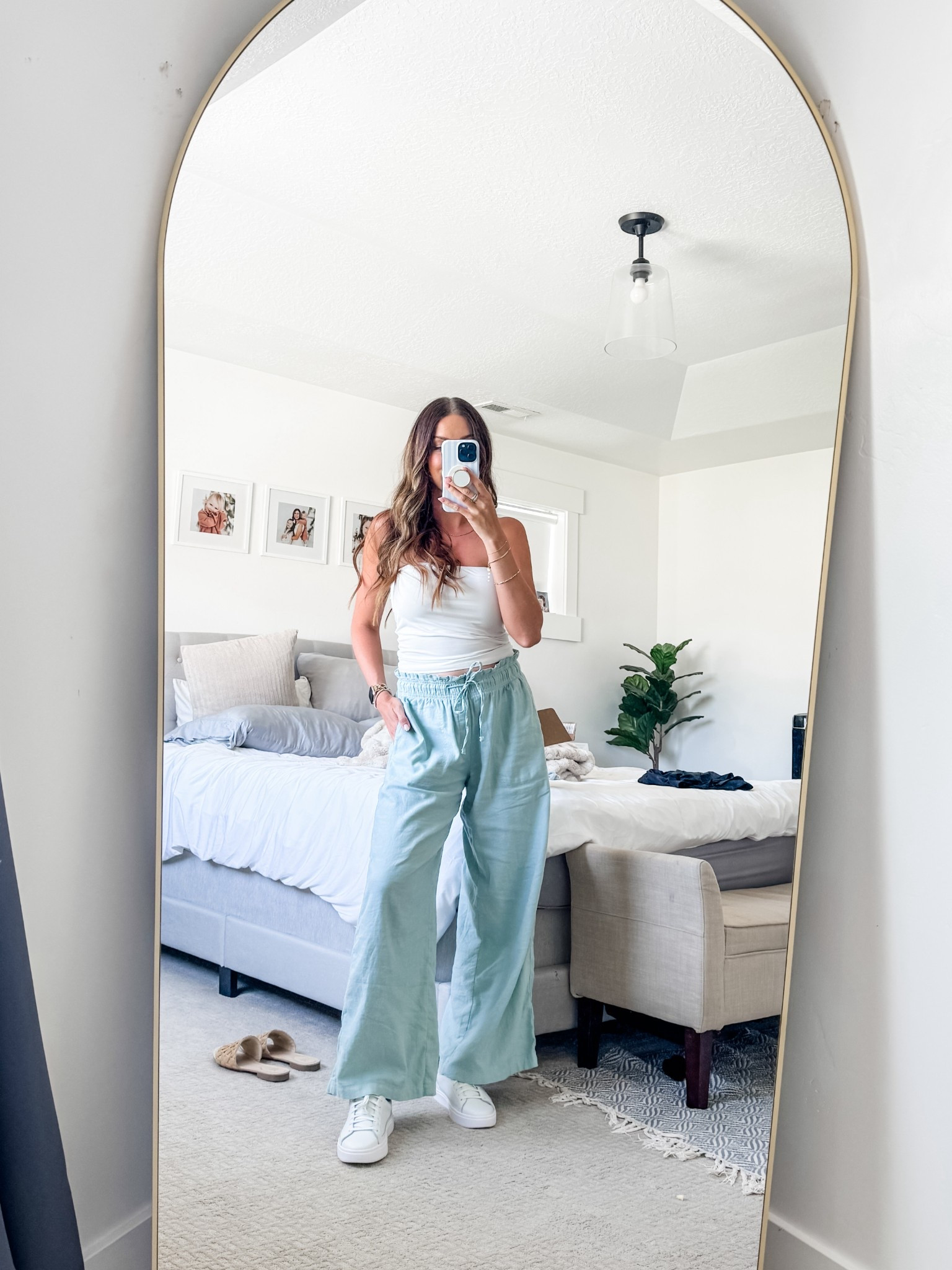 Casual date night outfit 🧚

Wearing a medium in the pants and top. Pants run large so size down! 
Shoes are from Kizik 

#LTKMidsize #LTKStyleTip #LTKSummerEdit