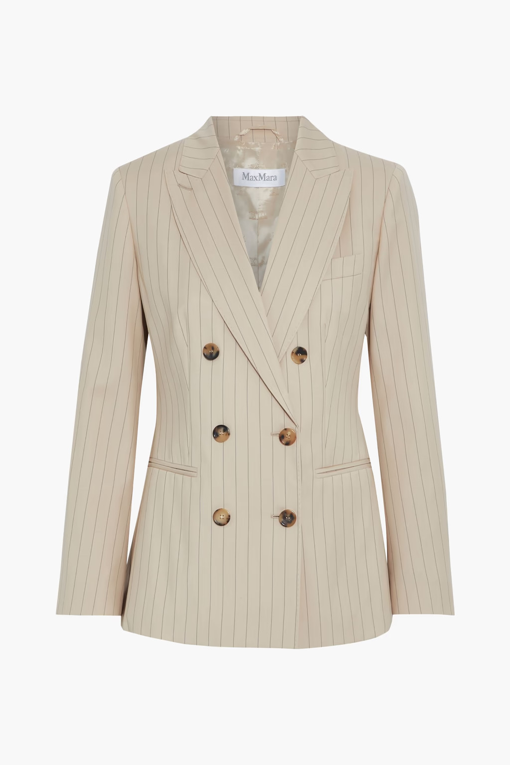 Zinco double-breasted pinstriped wool-twill blazer | The Outnet (US and CA)