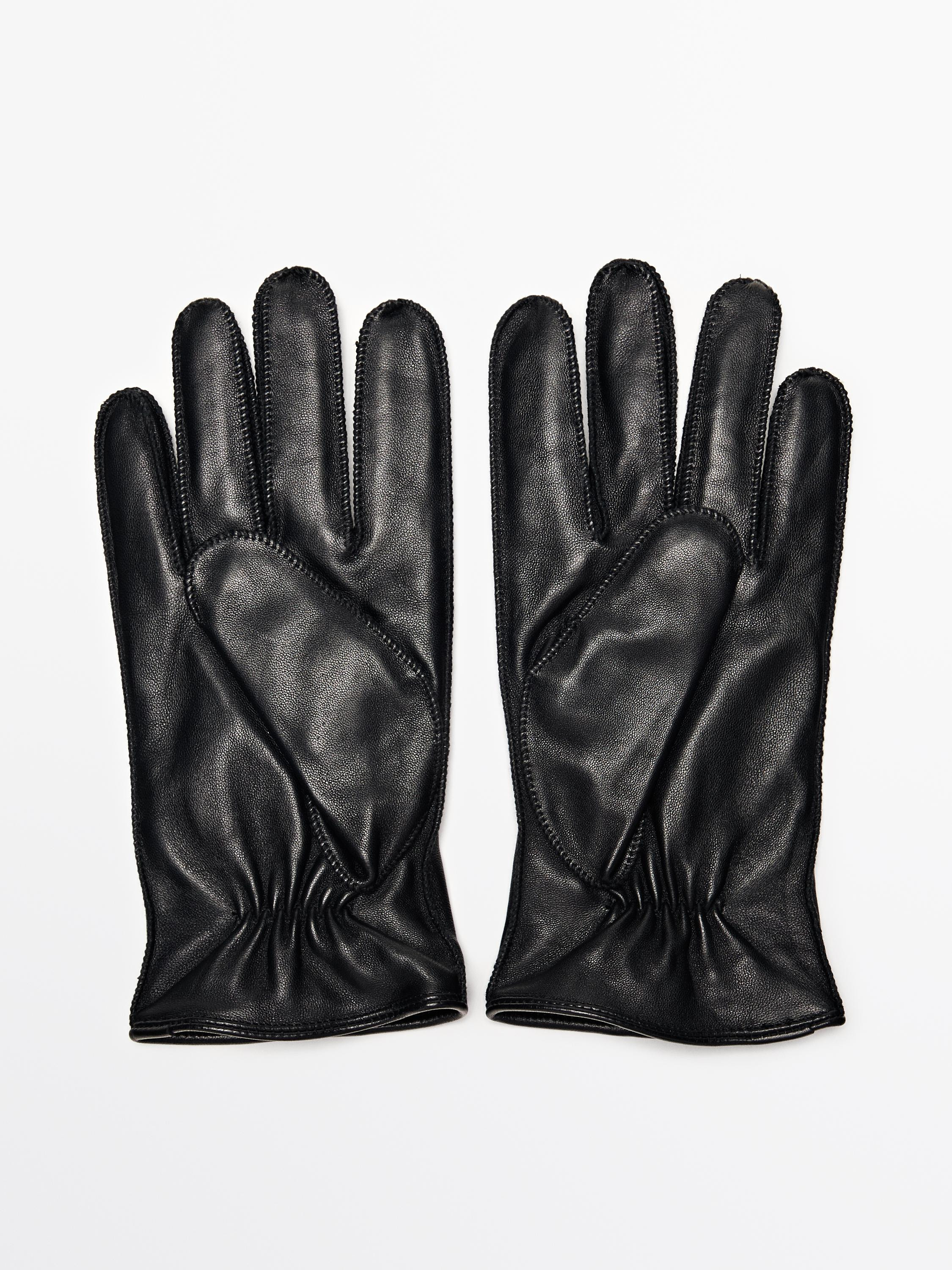 Leather gloves with nappa finish | Massimo Dutti UK