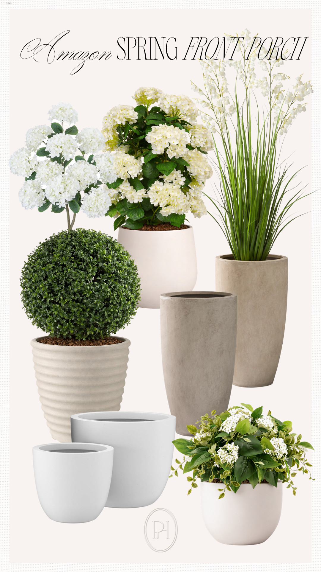My top picks for Amazon planters and topiaries for the spring front porch!

neutral planter pots, white planters, tan planter, outdoor pots, faux plants, faux hydrangeas, faux topiaries, faux boxwood plants, faux flowers, spring porch, outdoor decor, patio decor, porch decor, tall concrete pots 

 #LTKSeasonal #LTKHome