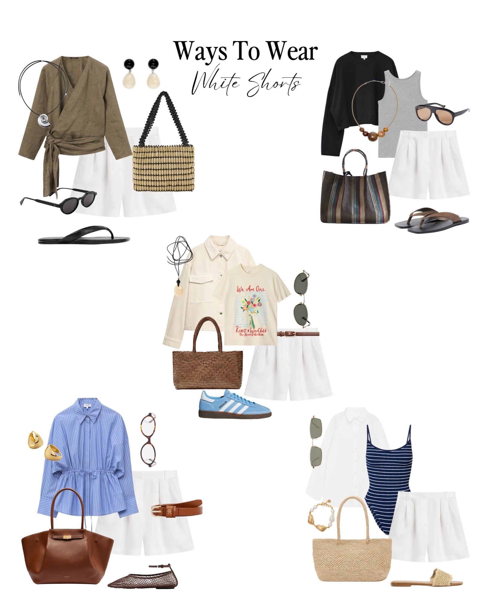 Ways to wear white linen shorts for summer 🤍☀️

#LTKsummer
