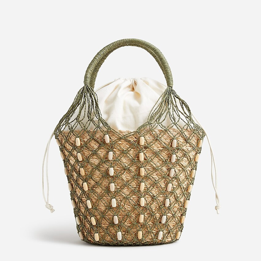 Sedona beaded basket bag in straw | J. Crew US