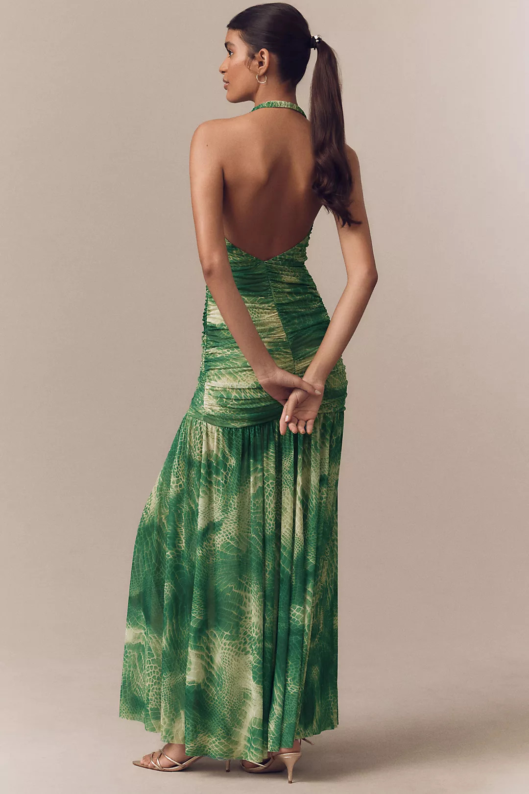 AFRM Lapointe Halter Maxi Dress | Anthropologie (US)