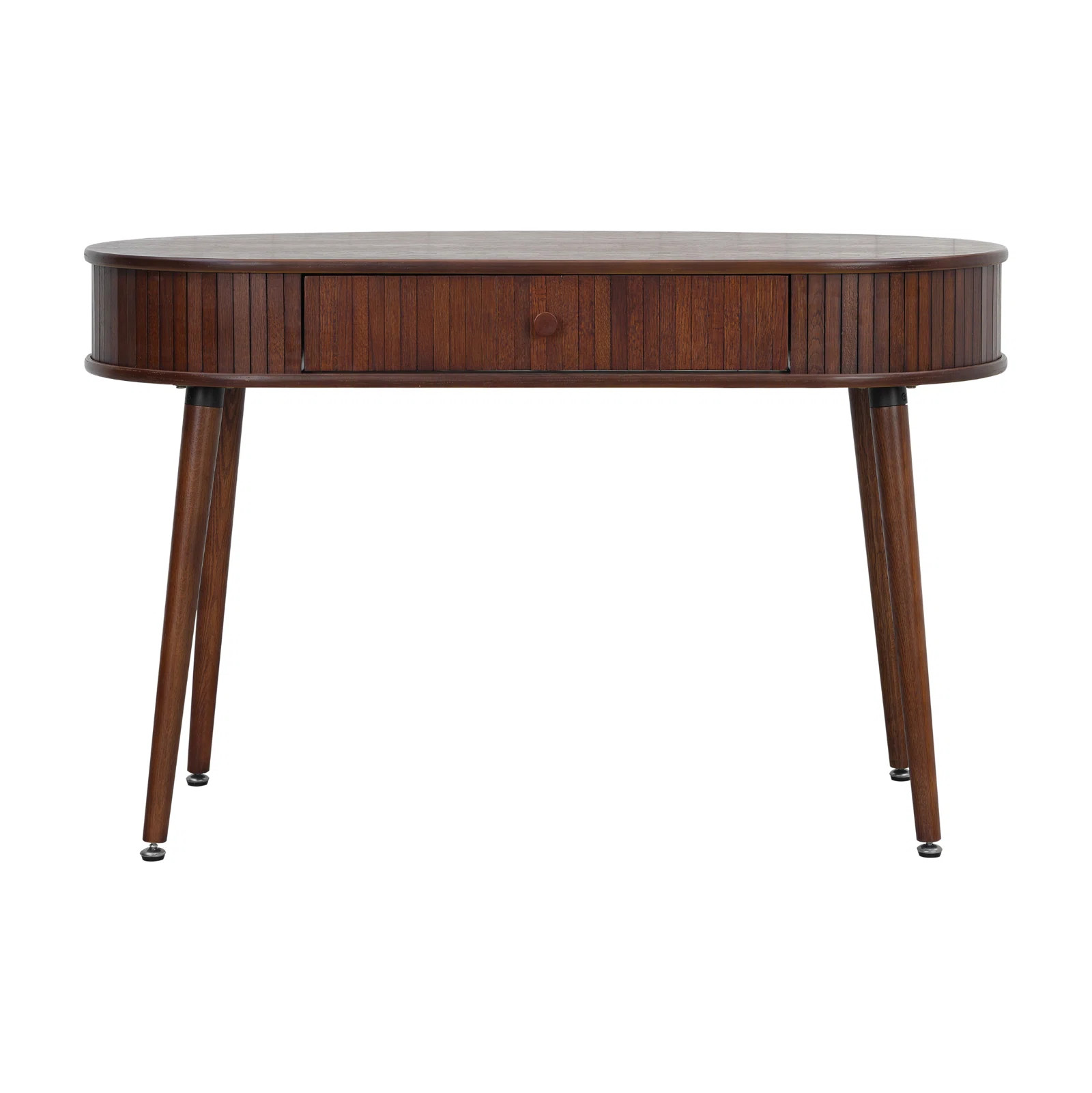 Stream Stream Desk, Modern Wooden Writing Desk with Hidden Drawer, Stylish Vertical Groove Design... | Wayfair North America